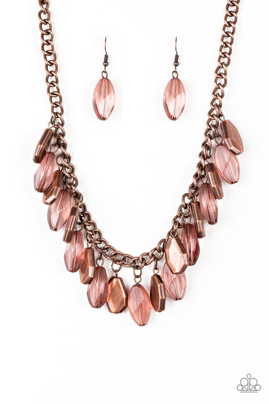 Paparazzi Fringe Fabulous Copper Short Necklace