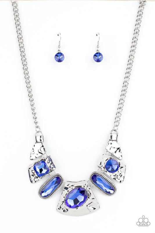 Paparazzi Futuristic Fashionista Blue Short Necklace - P2ST-BLXX-138XX