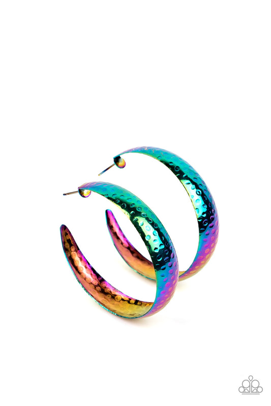 Paparazzi Futuristic Flavor Multi Post Hoop Earrings - Life of the Party Exclusive September 2022 - P5HO-MTXX-060XX