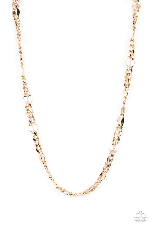 Paparazzi G.O.A.T Gold Men's Short Necklace - P2MN-URGD-040XX