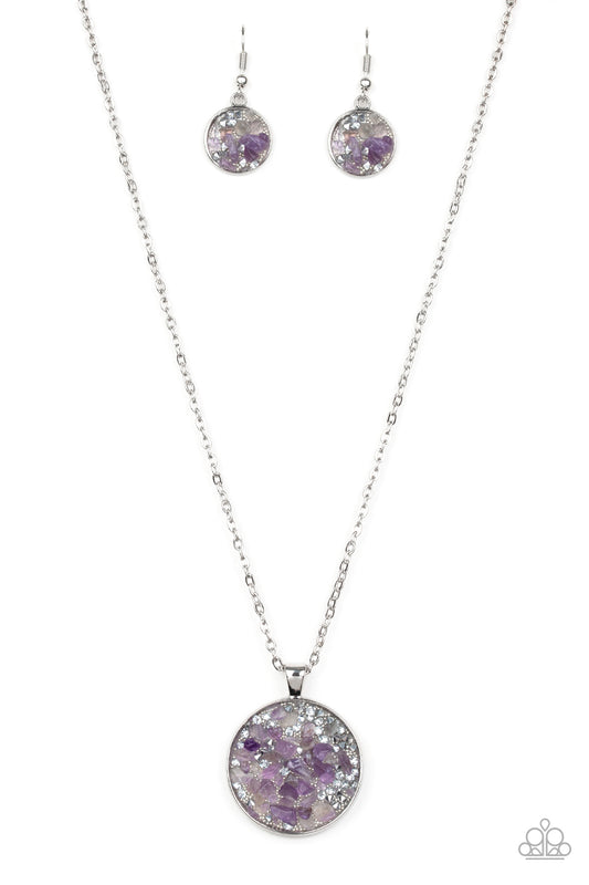Paparazzi Glam Crush Monday Purple Short Necklace - P2RE-PRXX-171XX