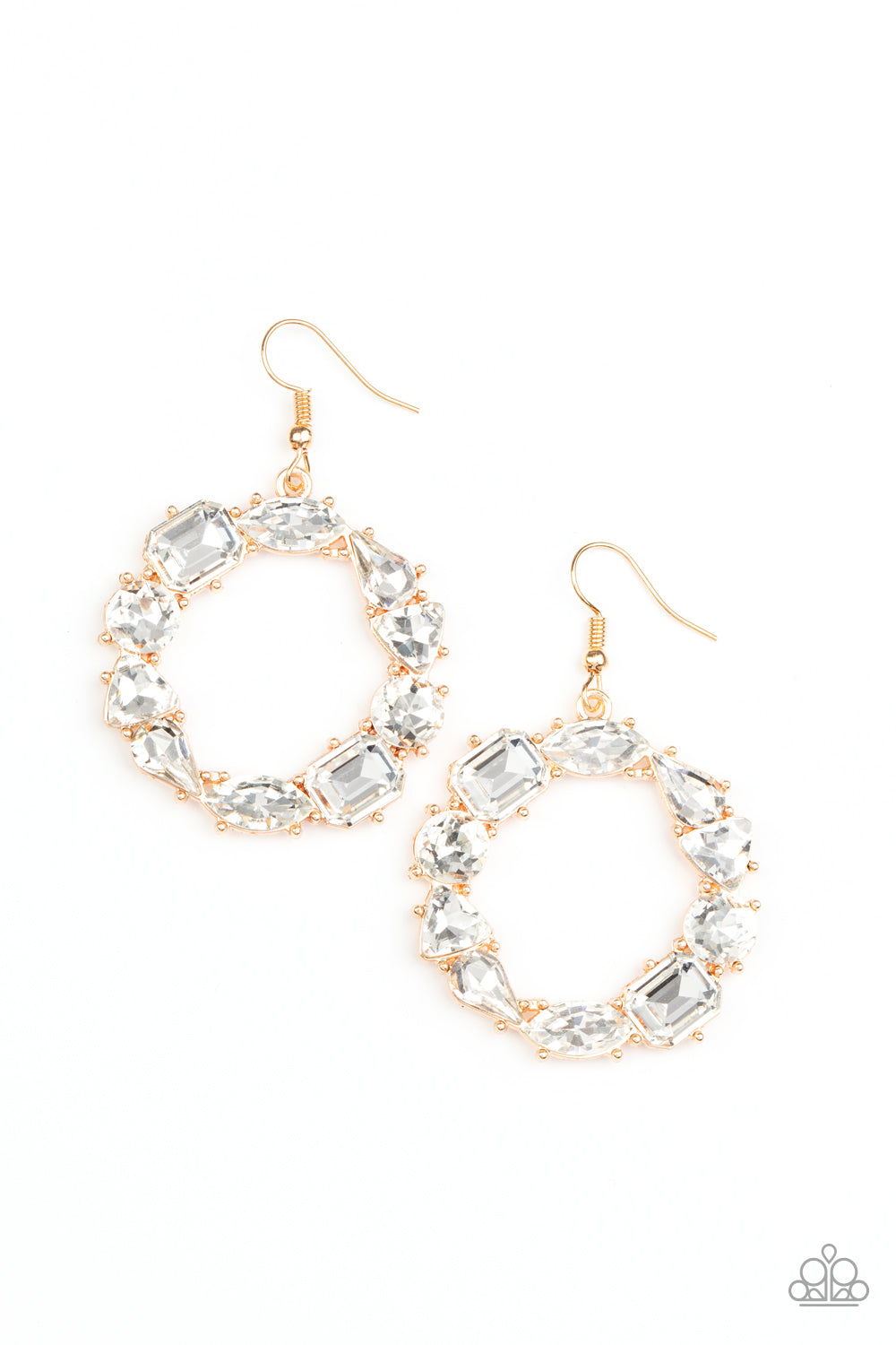 Paparazzi Glowing In Circles Gold Fishhook Earrings - P5RE-GDXX-237XX –  Bling Me Baby