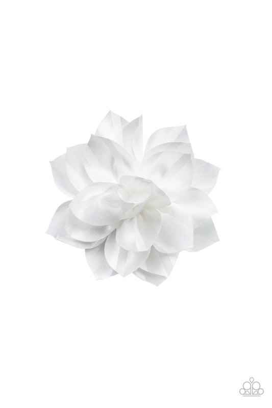 Paparazzi Gala Garden White Hairbow