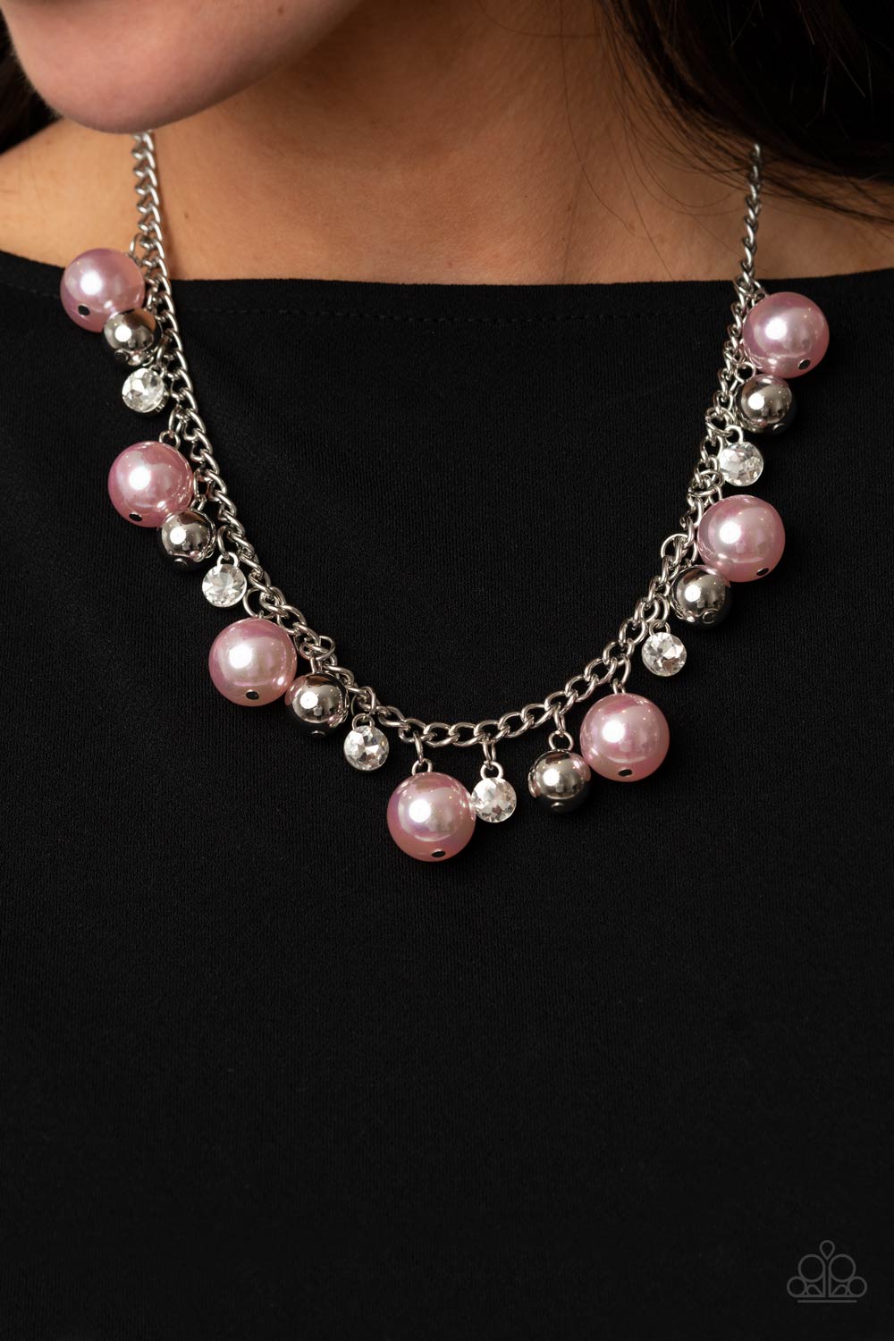 Paparazzi Galactic Gala Pink Short Necklace - P2RE-PKXX-308XX