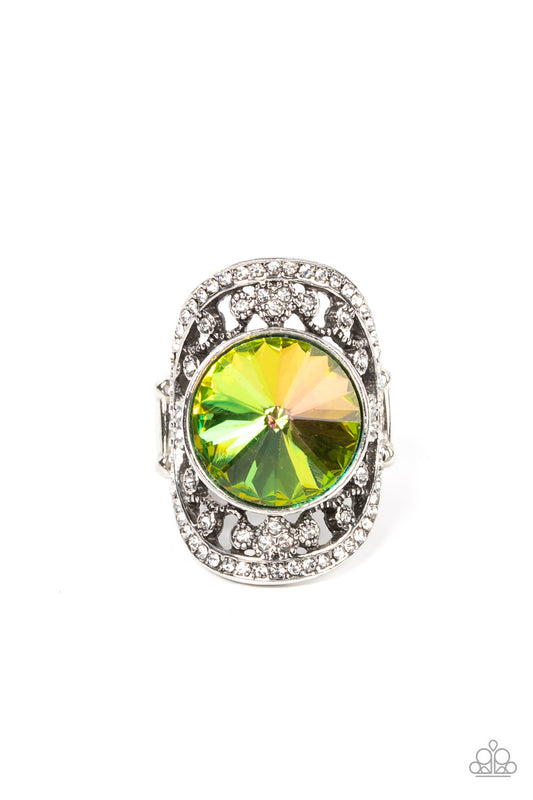 Paparazzi Galactic Garden Green Ring - P4RE-GRXX-169XX