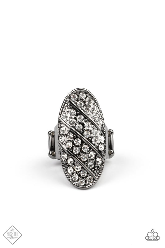 Paparazzi Galactic Glitz Black Ring - Fashion Fix Magnificent Musings May 2021