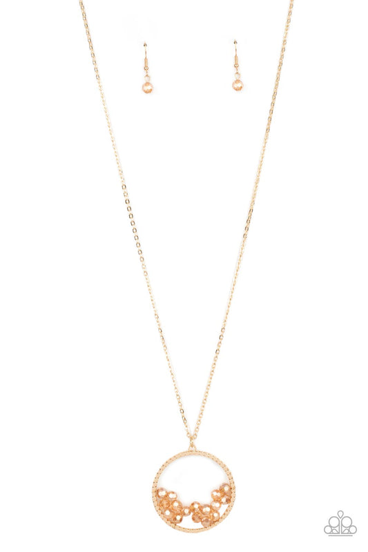 Paparazzi Galactic Glow Gold Long Necklace