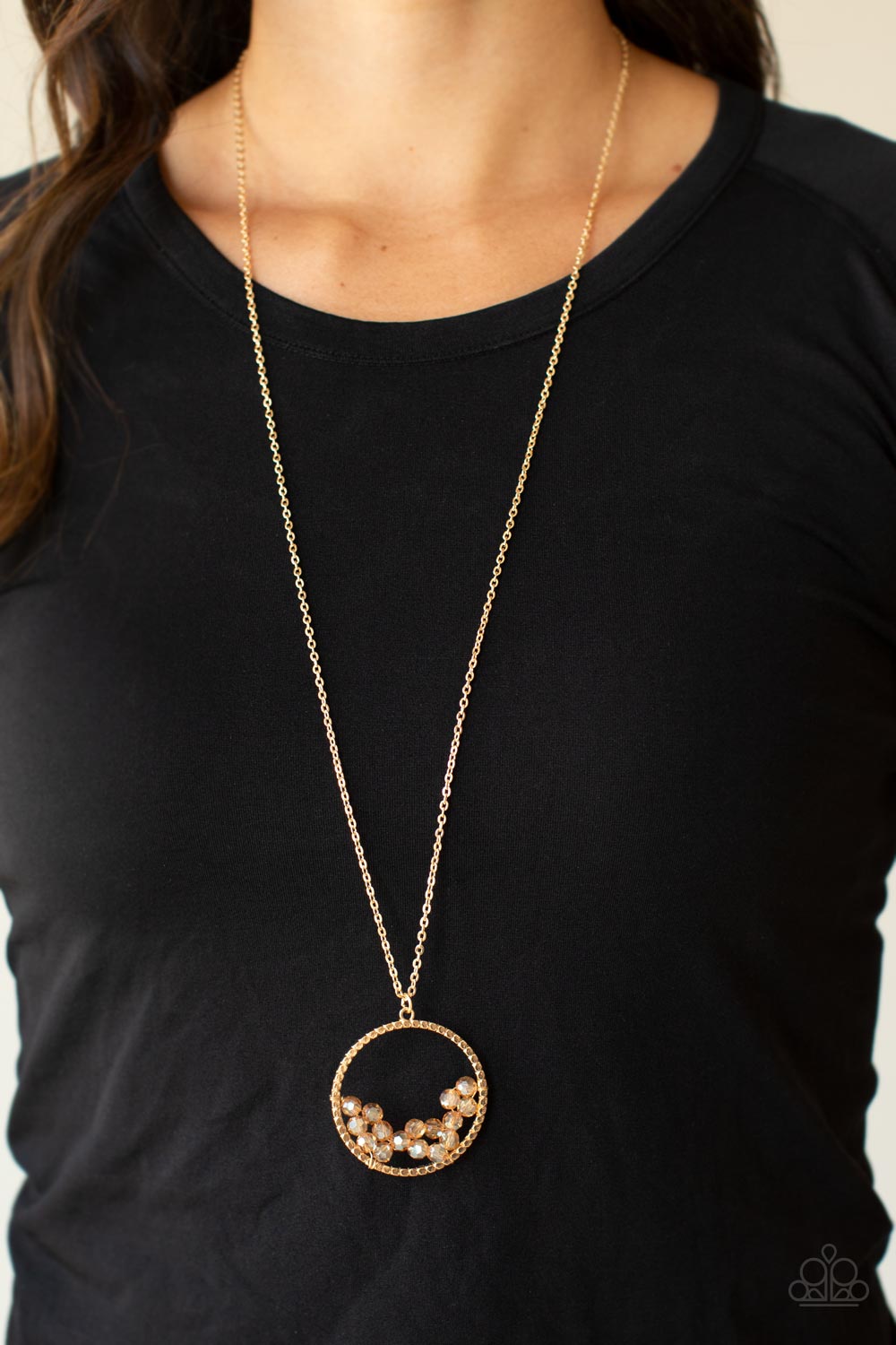 Paparazzi Galactic Glow Gold Long Necklace