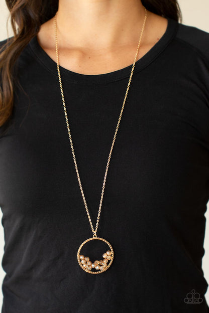 Paparazzi Galactic Glow Gold Long Necklace