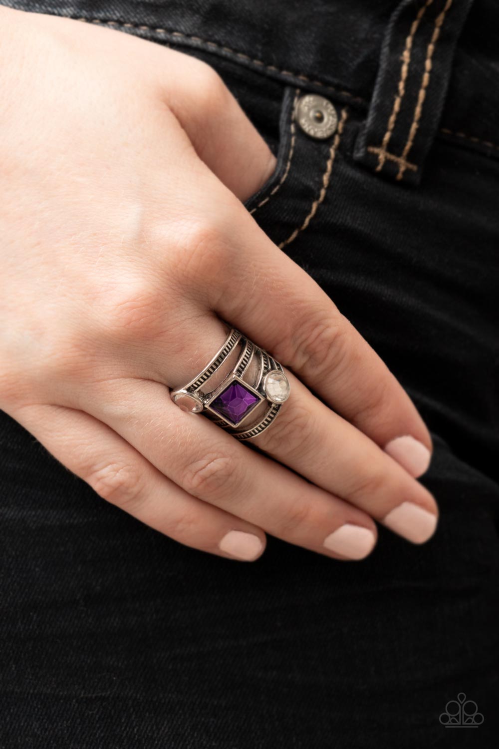 Paparazzi Galactic Governess Purple Ring - P4RE-PRXX-167XX