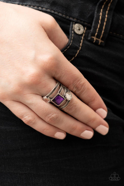 Paparazzi Galactic Governess Purple Ring - P4RE-PRXX-167XX
