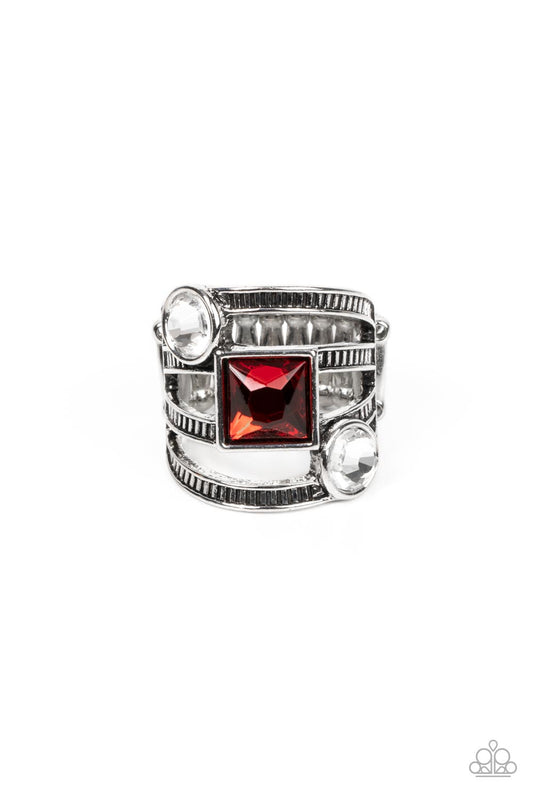 Paparazzi Galactic Governess Red Ring - P4RE-RDXX-159XX