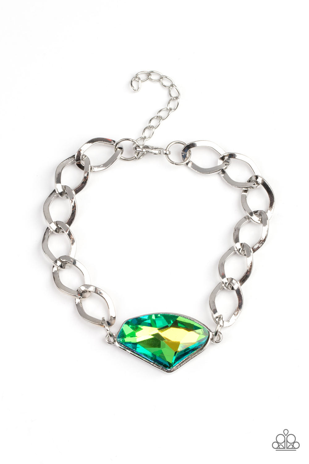 Paparazzi Galactic Grunge Green Clasp  - P9ED-GRXX-020XX