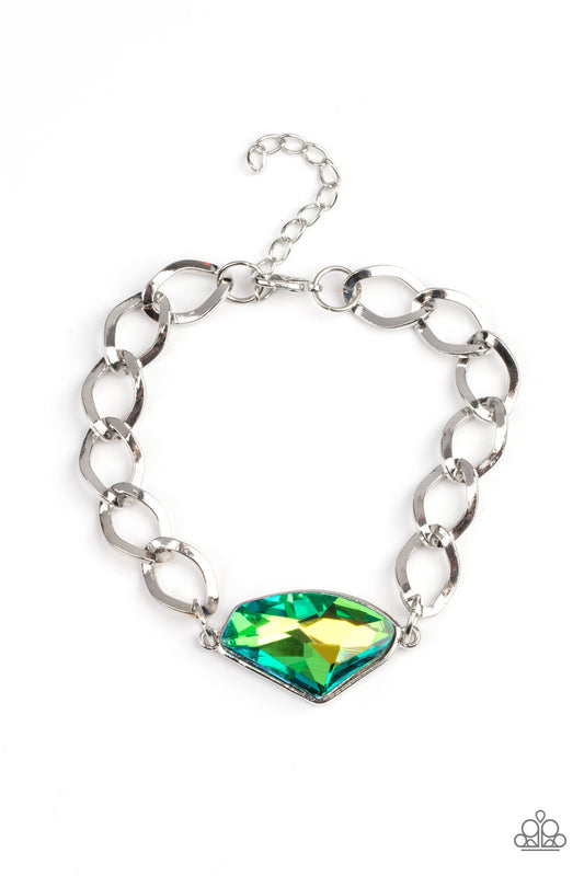 Paparazzi Galactic Grunge Green Clasp  - P9ED-GRXX-020XX