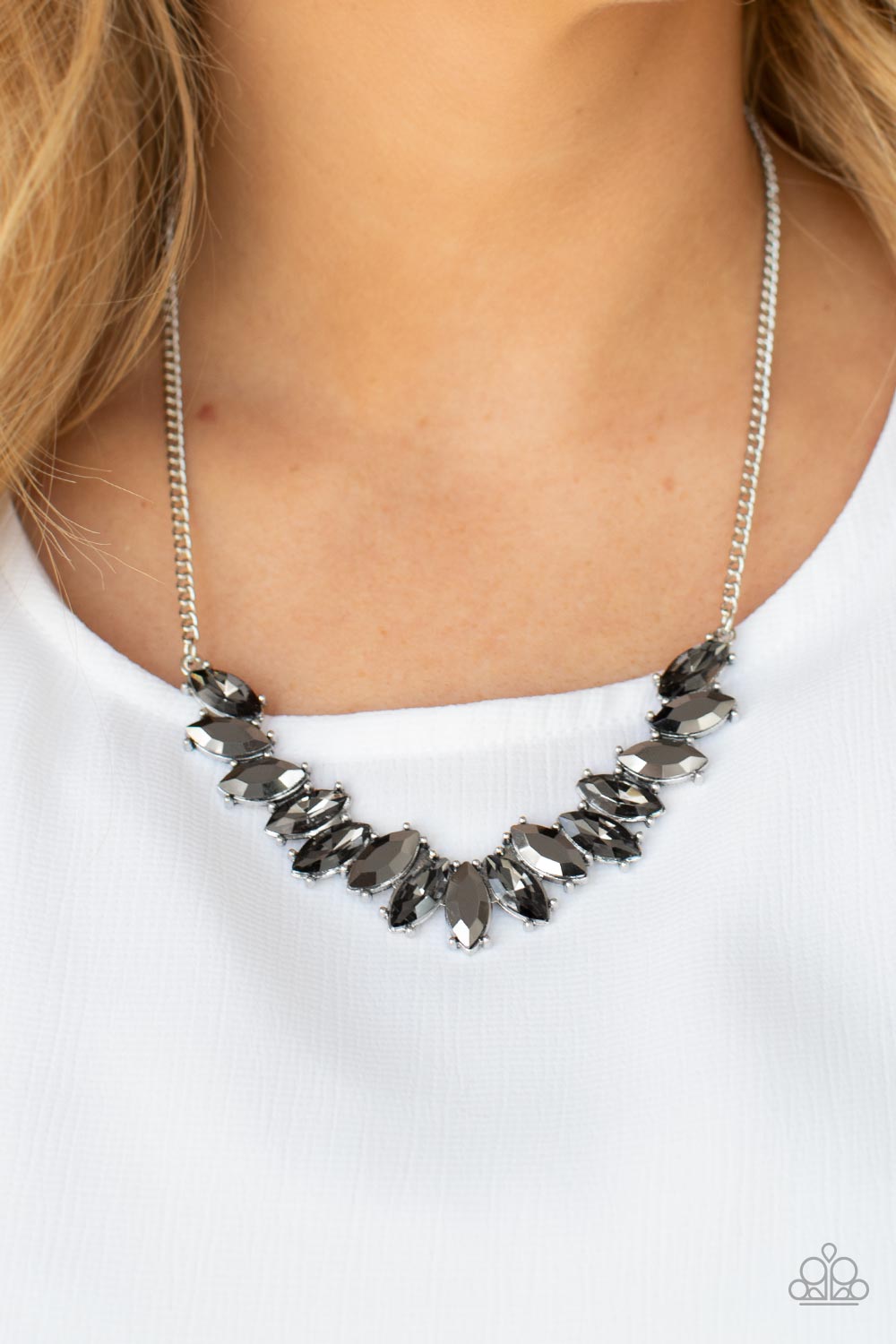 Paparazzi Galaxy Game-Changer Silver Short Necklace - P2RE-SVXX-419XX