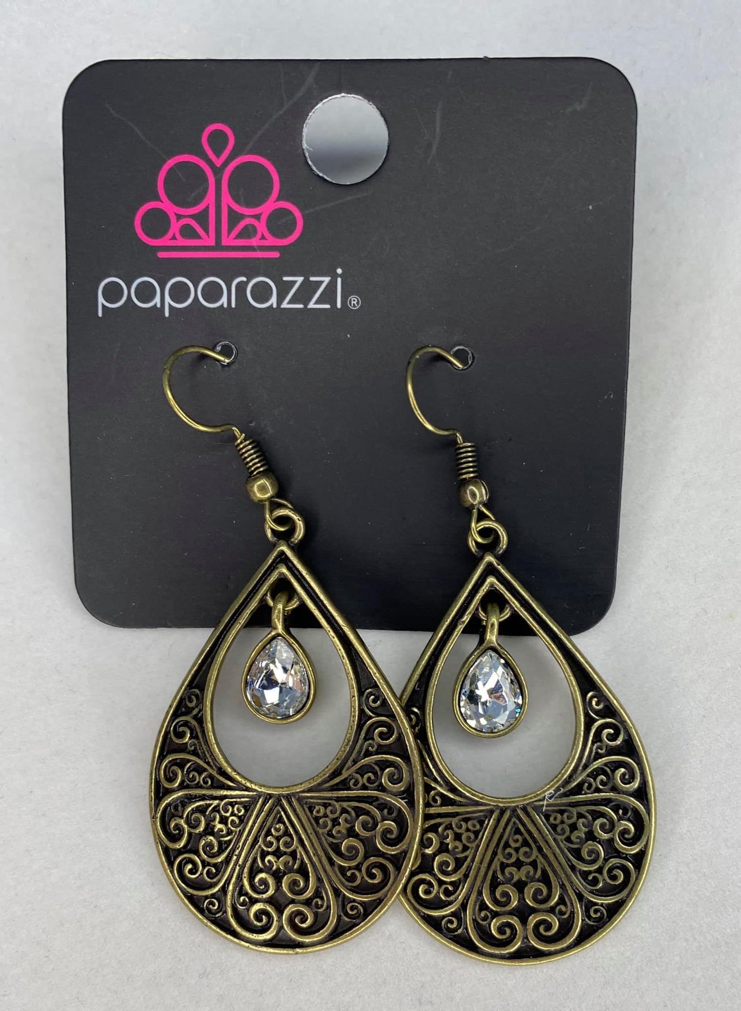 Paparazzi Garden Magic Brass Fishhook Earrings - Fashion Fix Exclusive January 2021