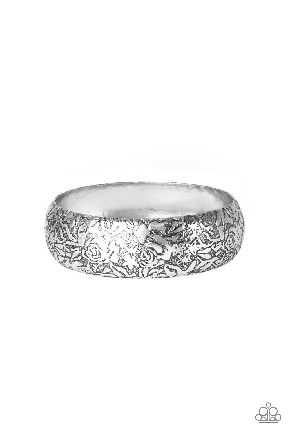 Paparazzi Garden Villa Silver Bangle Bracelet