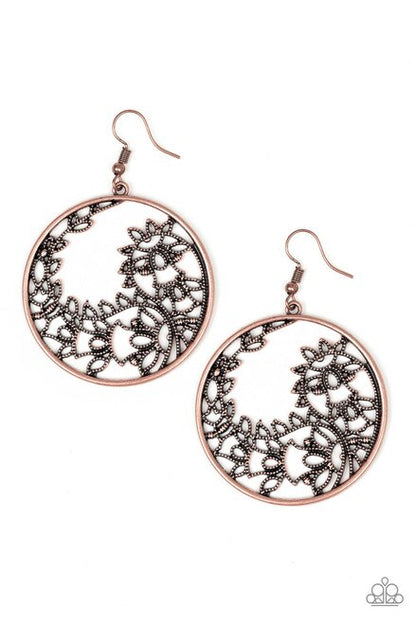 Paparazzi Get Into Vine Copper Fishhook Earrings