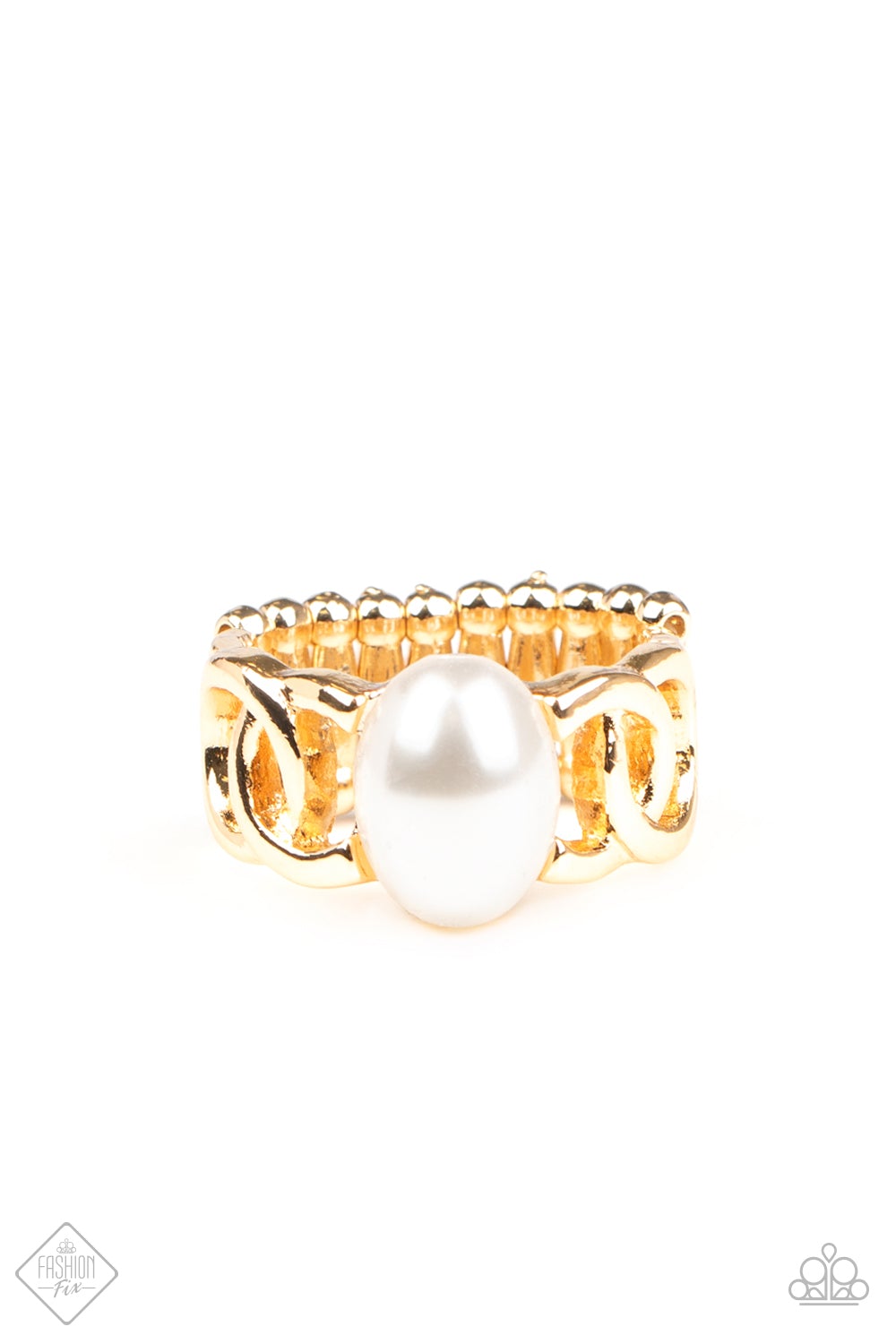 Paparazzi Glamified Glam Gold Ring - Fashion Fix Fiercely 5th Avenue August 2020