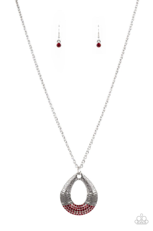 Paparazzi Glitz and Grind Red Long Necklace