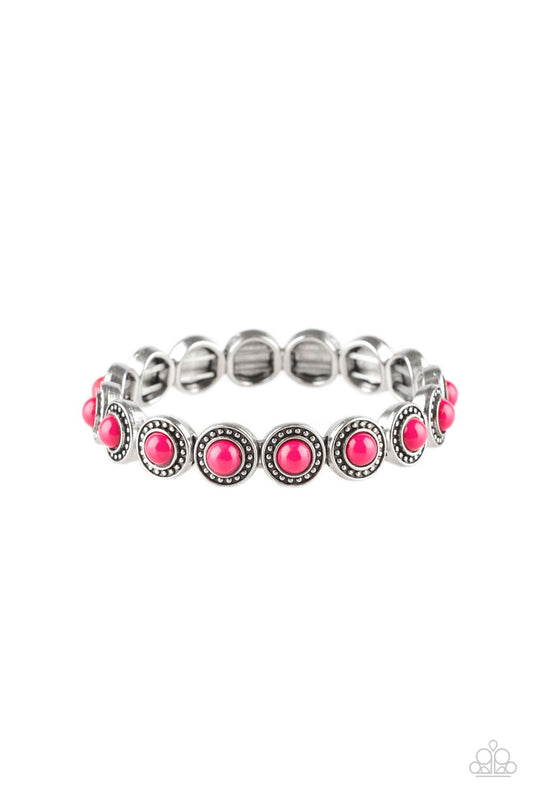 Paparazzi Globetrotter Goals Pink Stretch Bracelet