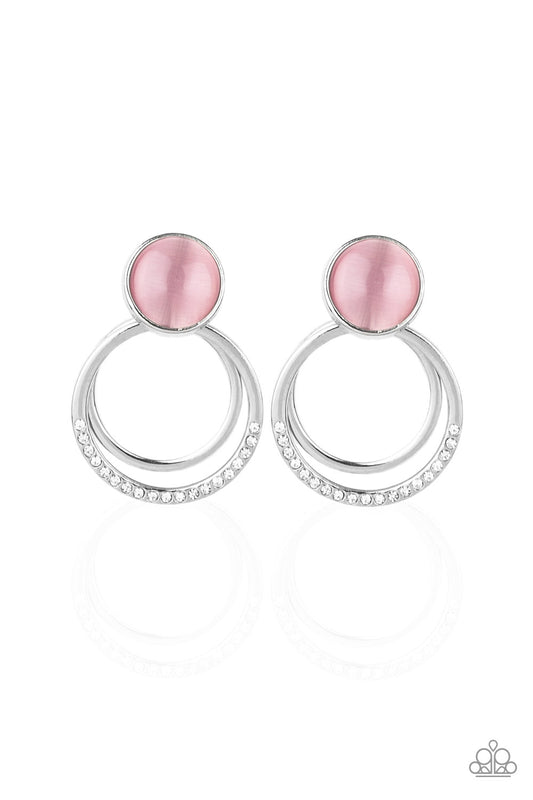 Paparazzi Glow Roll Pink Post Earrings