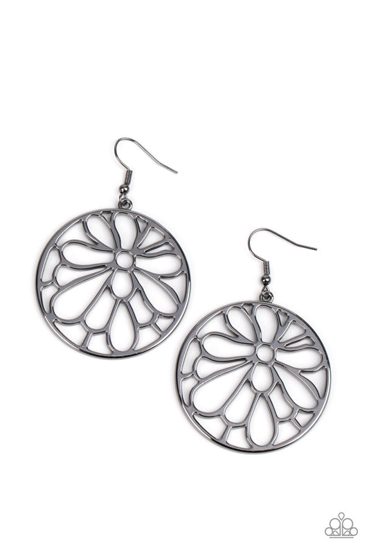 Paparazzi Glowing Glades Black Fishhook Earrings - P5WH-BKXX-224XX
