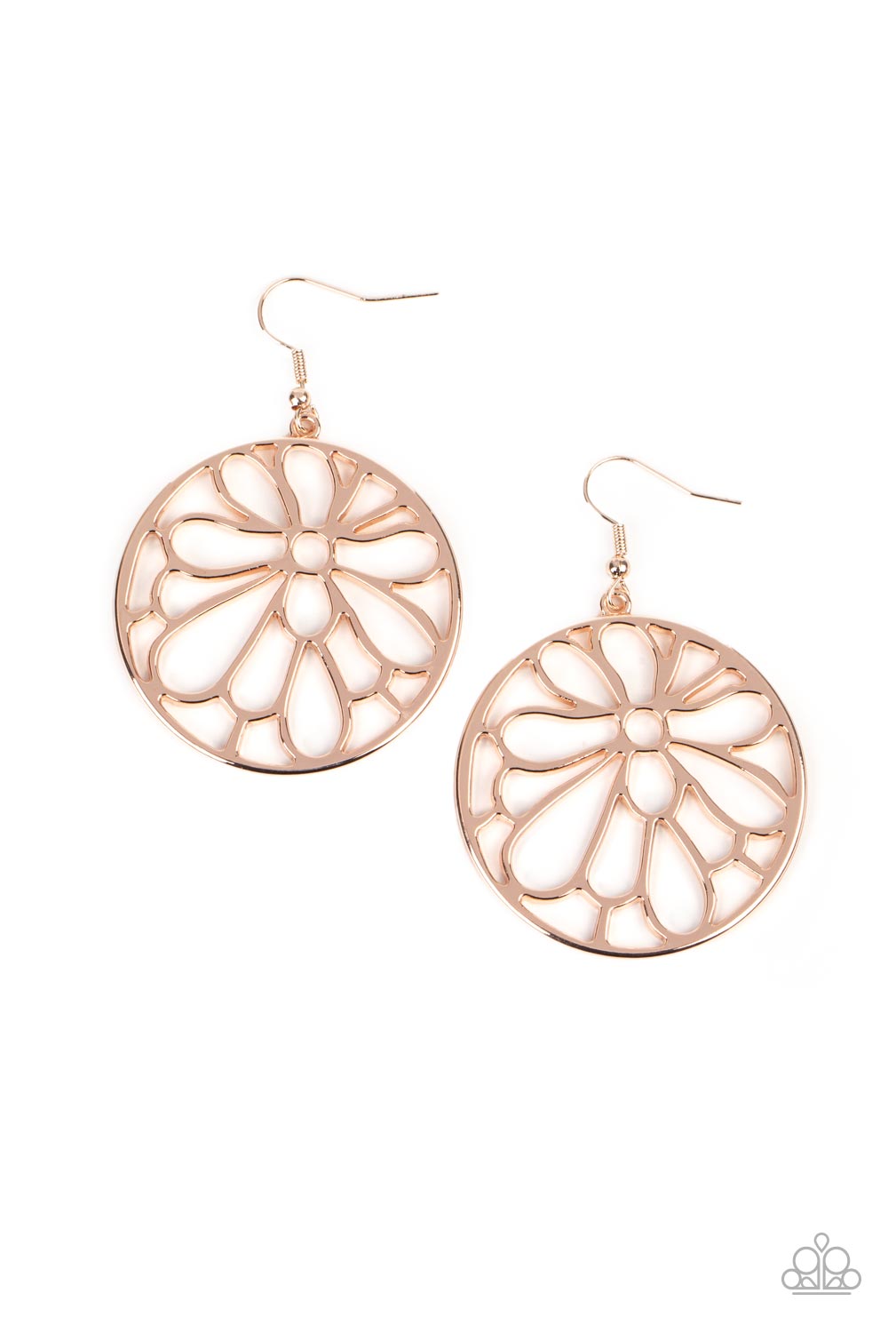 Paparazzi Glowing Glades Rose Gold Fishhook Earrings - P5WH-GDRS-115XX