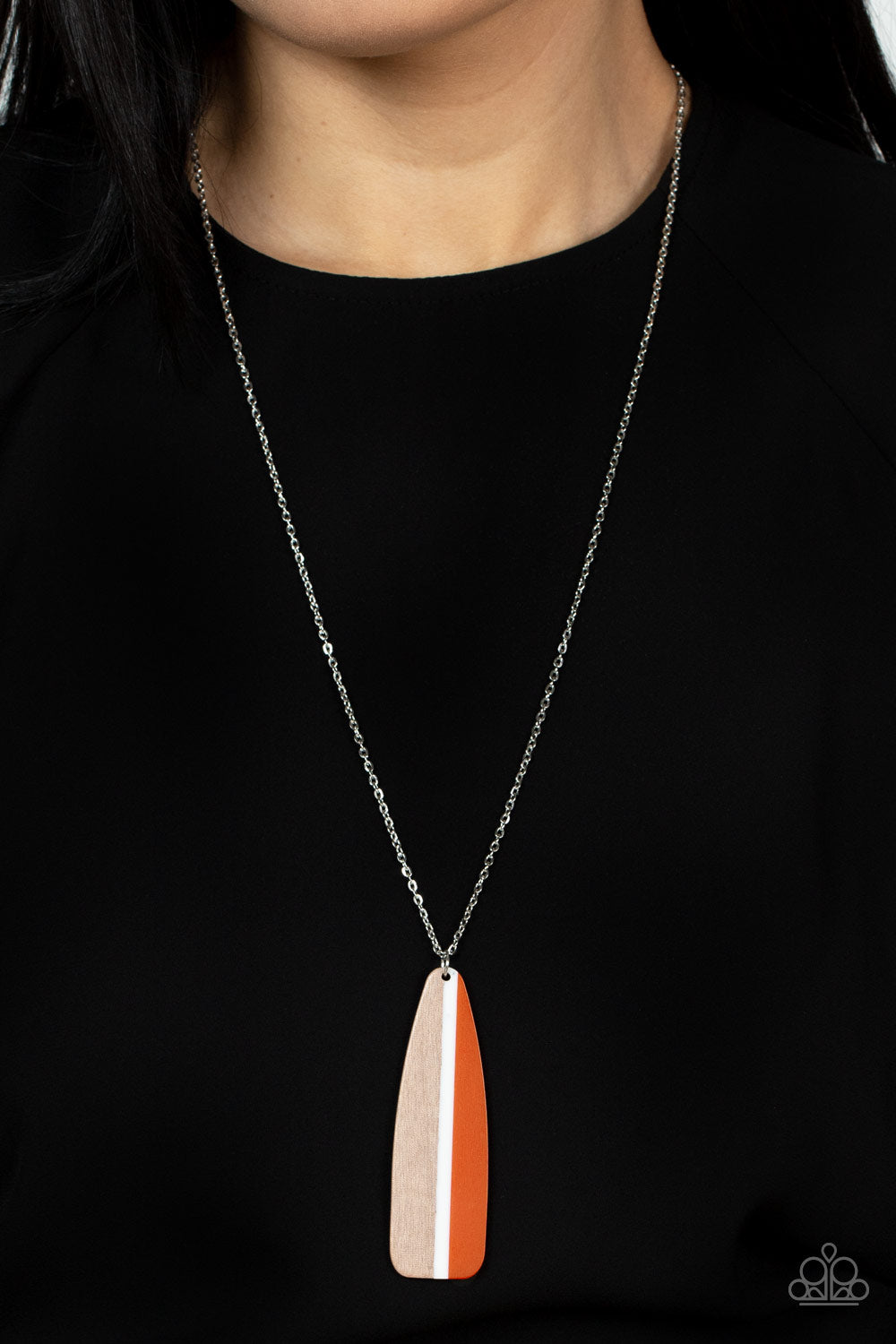 Paparazzi Grab a Paddle Orange Long Necklace - P2SE-OGXX-278XX