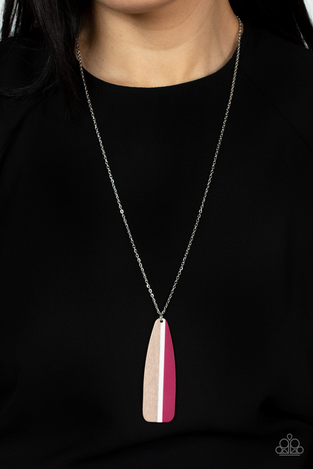 Paparazzi Grab a Paddle Pink Long Necklace - P2SE-PKXX-227XX