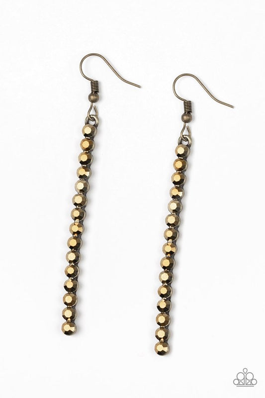 Paparazzi Grunge Meets Glamour Brass Fishhook Earrings