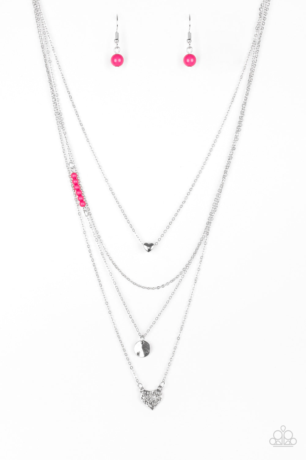 Paparazzi Gypsy Heart Pink Short Necklace