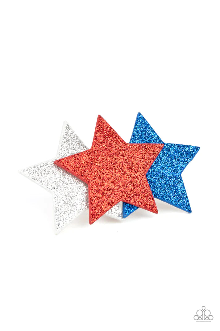 Paparazzi Happy Birthday, America Multi Hair Clip - P7SS-MTXX-156XX