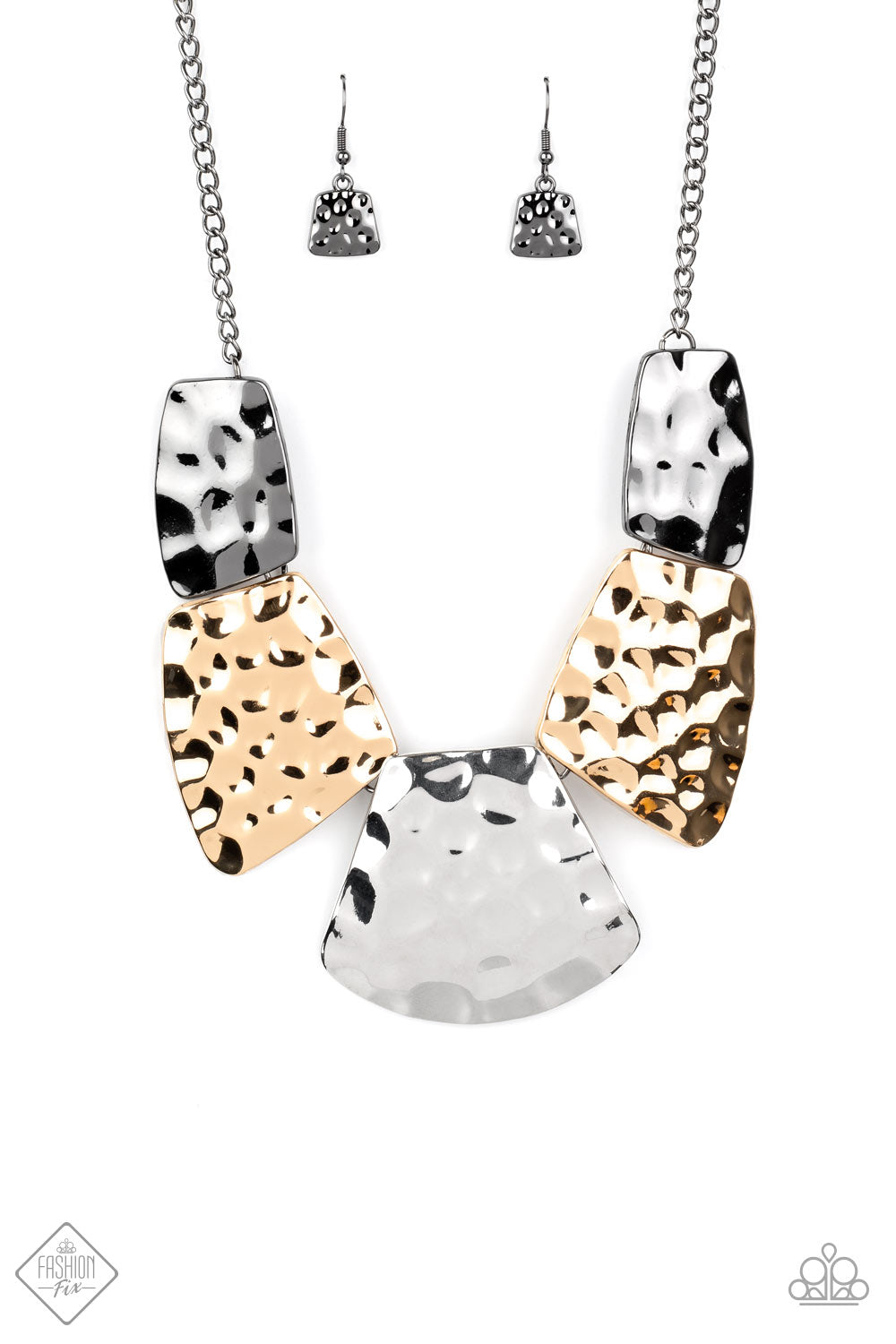 Paparazzi HAUTE Plates Multi Short Necklace - Fashion Fix Magnificent Musings November 2020