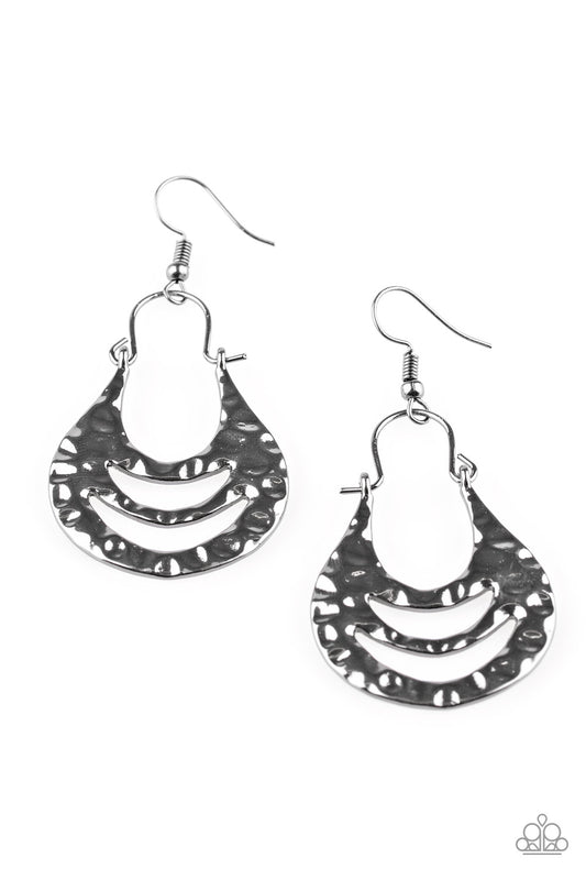 Paparazzi Hang Zen! Black Fishhook Earrings - P5BA-BKXX-022XX