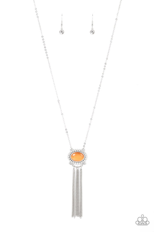 Paparazzi Happily Ever Ethereal Orange Long Necklace - P2RE-OGXX-138XX