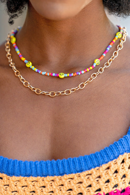 Paparazzi Happy Looks Good On You Multi Short Necklace - P2DA-MTXX-084XX
