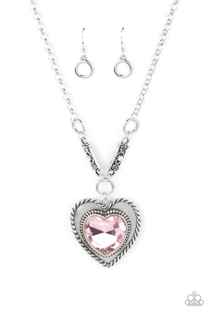 Paparazzi Heart Full Of Fabulous Pink Short Necklace - P2ST-PKXX-126XX