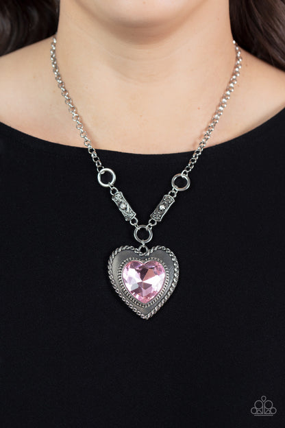 Paparazzi Heart Full Of Fabulous Pink Short Necklace - P2ST-PKXX-126XX