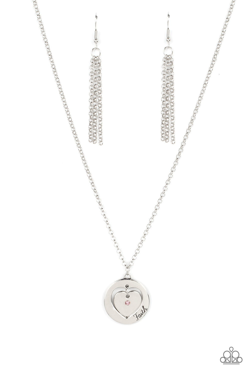 Paparazzi Heart Full of Faith Pink Short Necklace - P2RE-PKXX-375XX