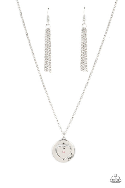Paparazzi Heart Full of Faith Pink Short Necklace - P2RE-PKXX-375XX