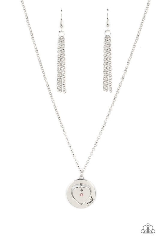 Paparazzi Heart Full of Faith Pink Short Necklace - P2RE-PKXX-375XX