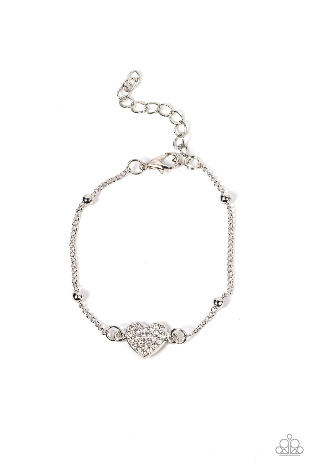 Paparazzi Heartachingly Adorable White Clasp Bracelet - P9WH-WTXX-244XX