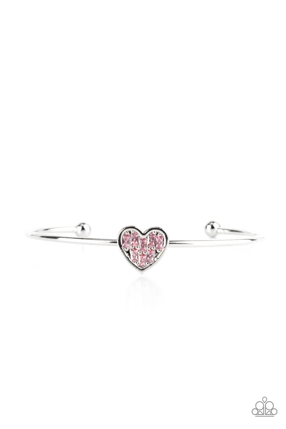 Paparazzi Heart Of Ice Pink Cuff Bracelet - P9DA-PKXX-089XX