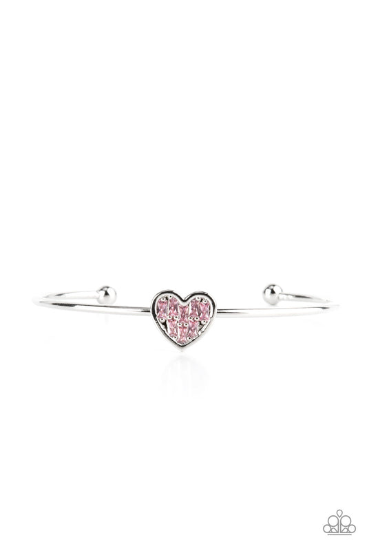 Paparazzi Heart Of Ice Pink Cuff Bracelet - P9DA-PKXX-089XX