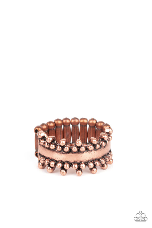 Paparazzi Heavy Metal Muse Copper Ring - P4WH-CPXX-081XX