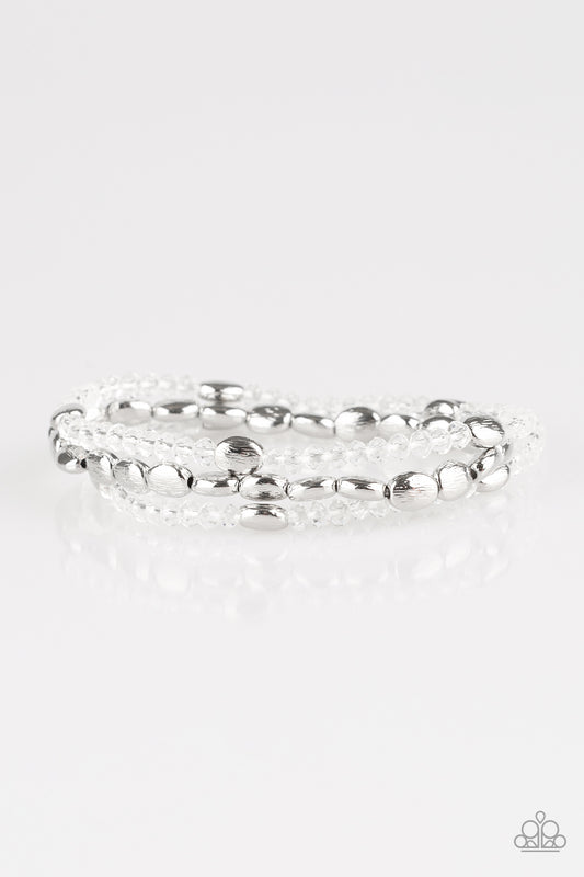 Paparazzi Hello Beautiful White Stretch Bracelet