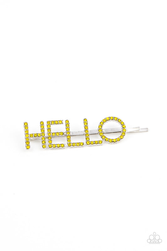Paparazzi Hello There Yellow Hairbow - P7SS-YWXX-082XX