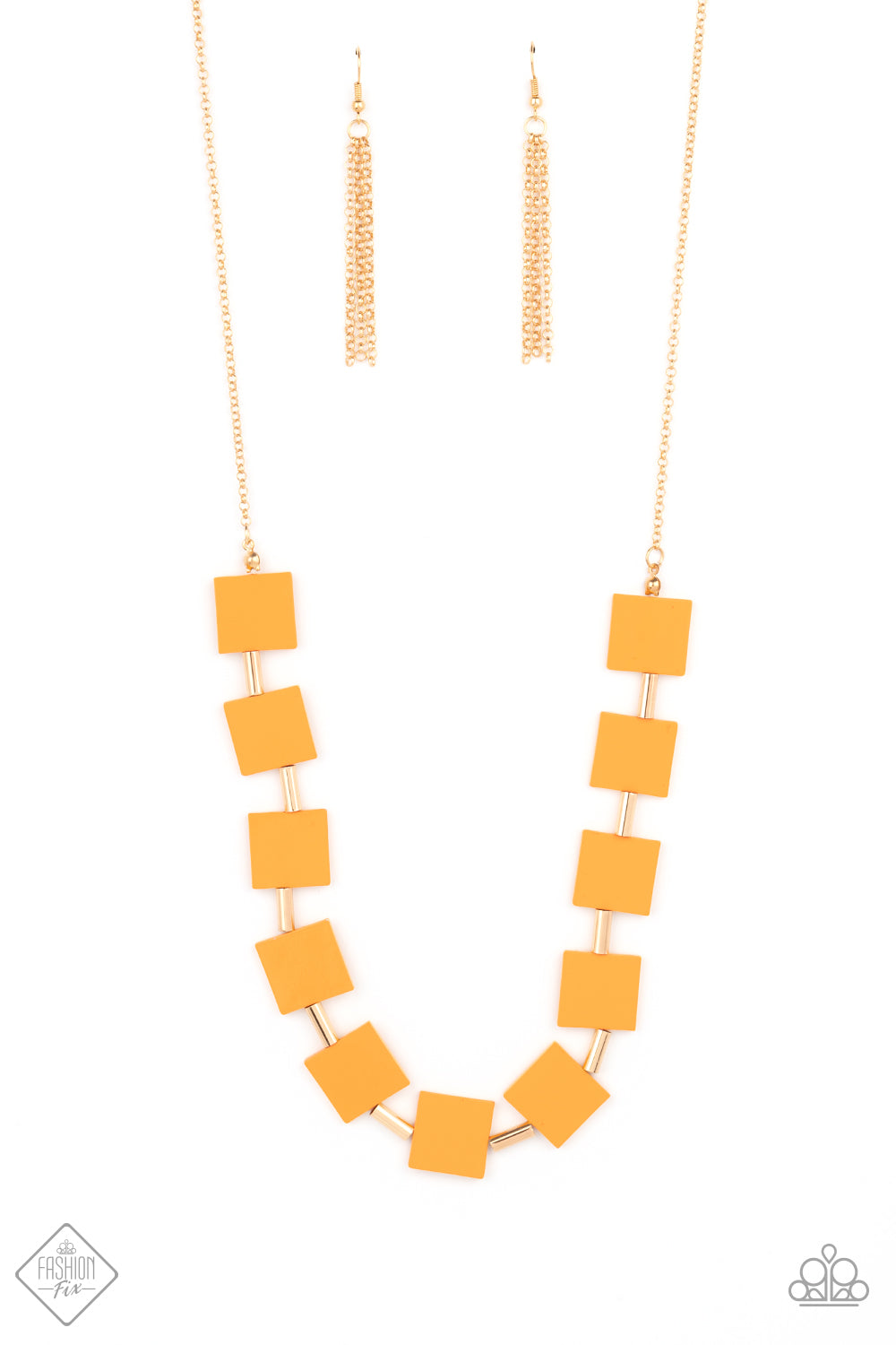 Paparazzi Hello, Material Girl Orange Short Necklace - Fashion Fix Sunset Sightings April 2021