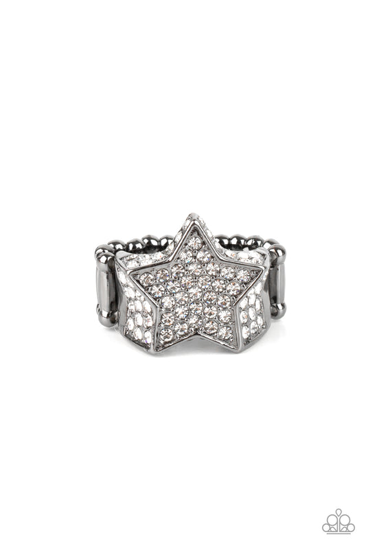 Paparazzi Here Come The Fireworks Black Ring - P4RE-BKXX-254XX